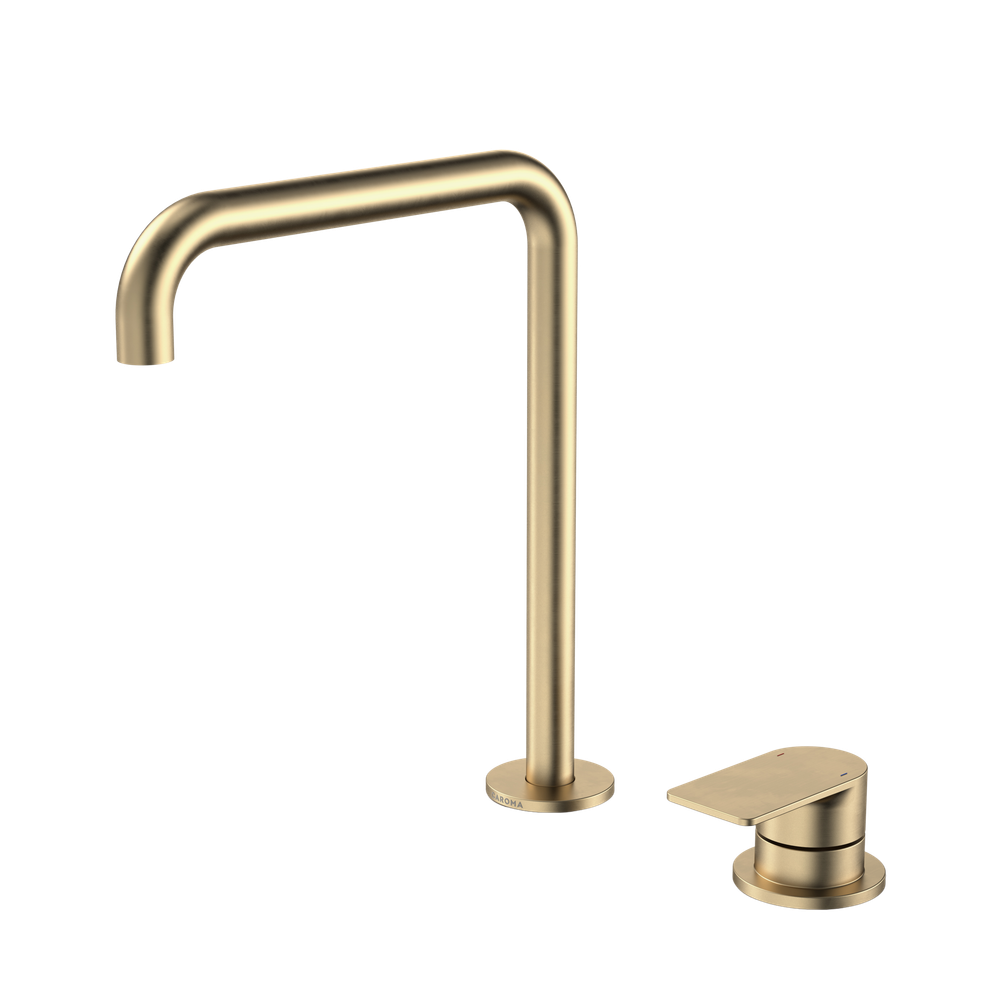Urbane II Hob Basin/Sink Mixer Set 210mm Brushed Brass