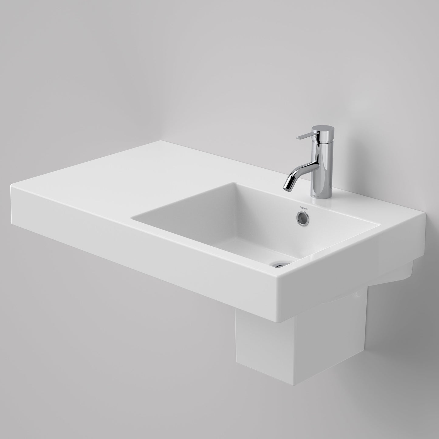 Liano Nexus 750 Wall Basin Left Shelf with 1 Tap Hole