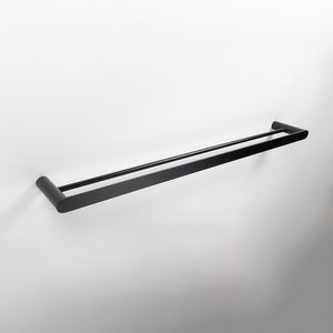 Ascari Matte Black 800 Double Towel Rail - Matte Black