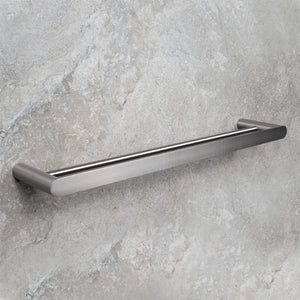 Ascari Brushed Nickel 600 Double Towel Rail - Brushed Nickel