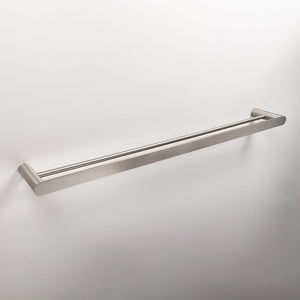 Ascari Brushed Nickel 800 Double Towel Rail - Brushed Nickel
