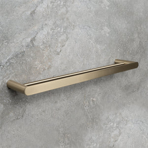 Ascari Brushed Brass Gold 600 Double Towel Rail - Brushed Brass Gold