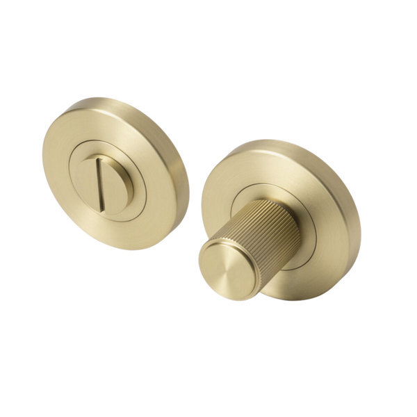 Fernando Linear Lock Set Brushed Brass Gold