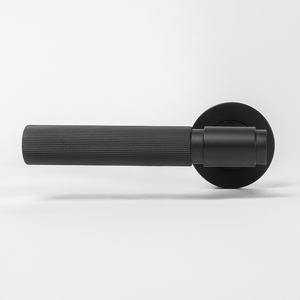 Marko Door Handle Linear Reeded Matte Black - Matte Black