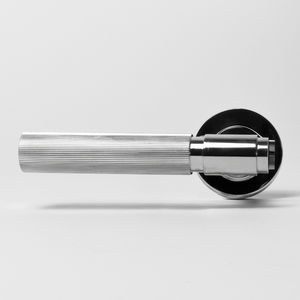 Marko Door Handle Linear Reeded Chrome - Chrome