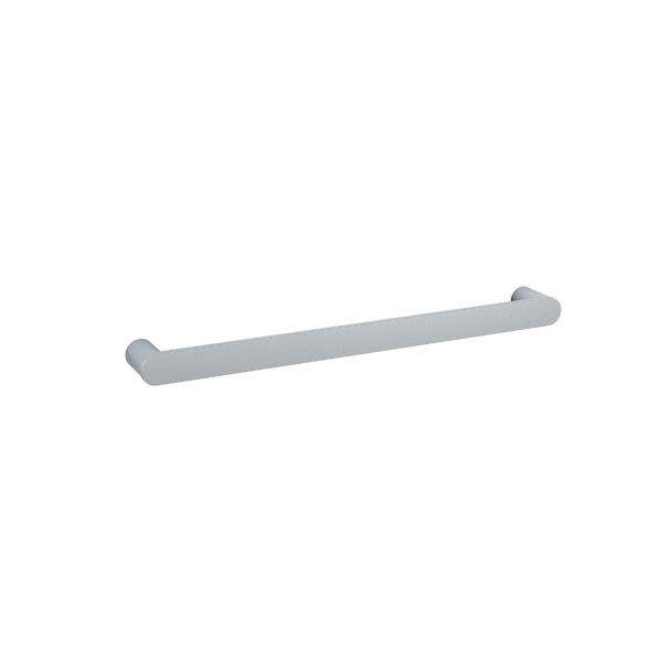 Flat Pill Single Bar Heated Towel Rail Brushed Stainless Steel