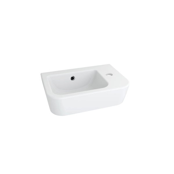 Dublin Compact Wall Hung Basin With Tap Landing Right White