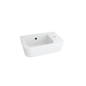 Dublin Compact Wall Hung Basin With Tap Landing Right White - White