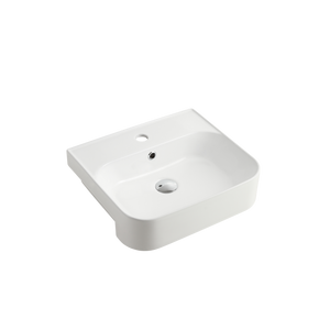 Dublin Semi-Recessed Basin White - White