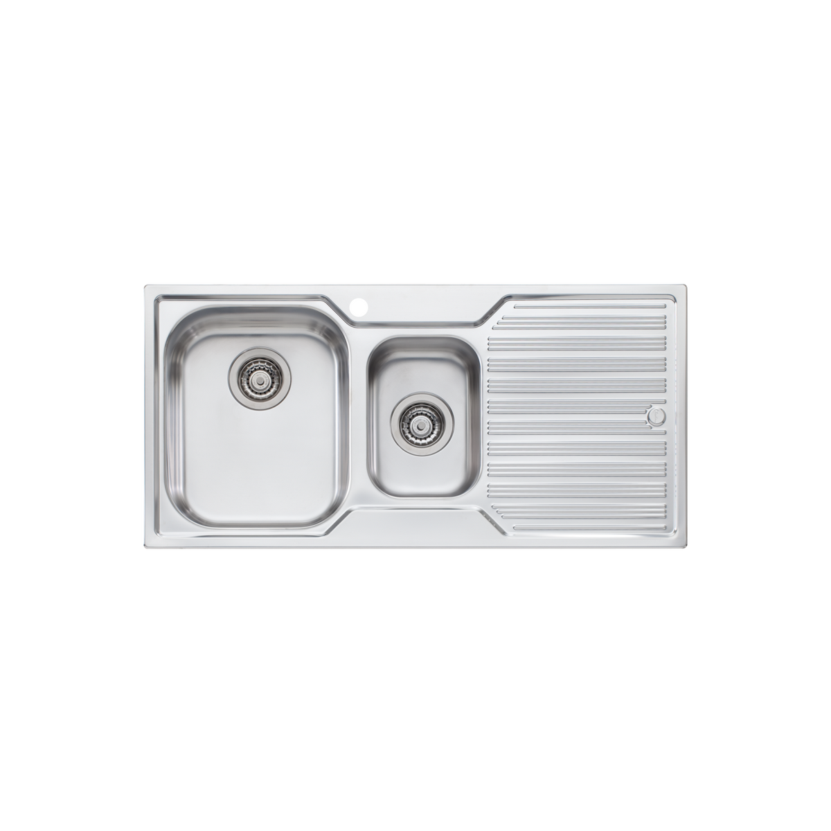 Diaz 1 And 1/2 Bowl Sink With Drainer Left Stainless Steel