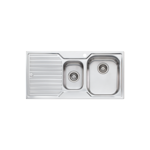 Diaz 1 And 1/2 Bowl Sink With Drainer Right Stainless Steel - Stainless Steel