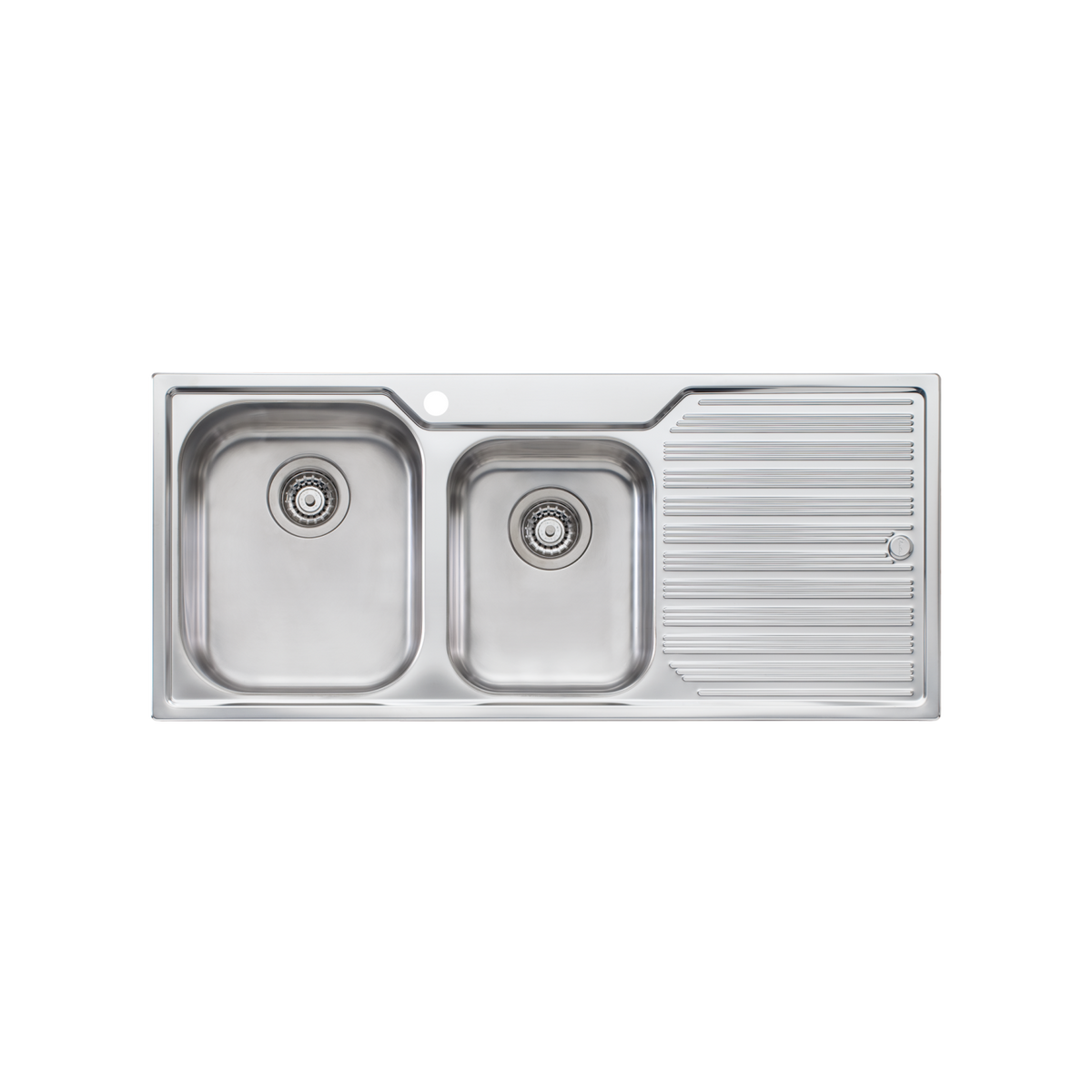 Diaz 1 And 3/4 Bowl Sink With Drainer Left Stainless Steel