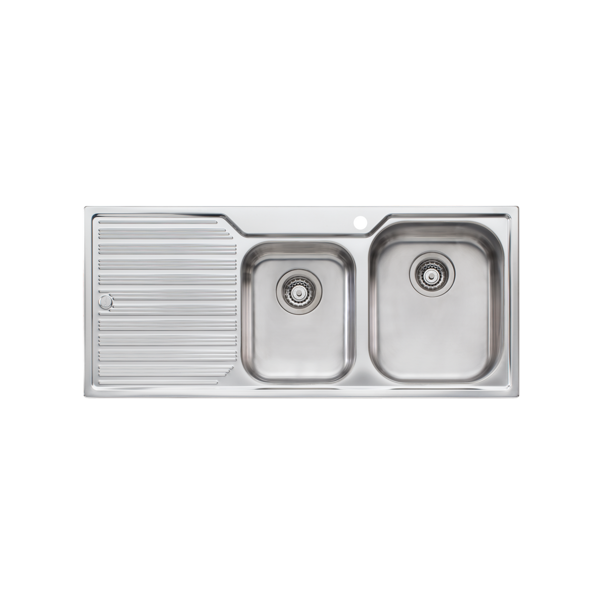 Diaz 1 And 3/4 Bowl Sink With Drainer Right Stainless Steel