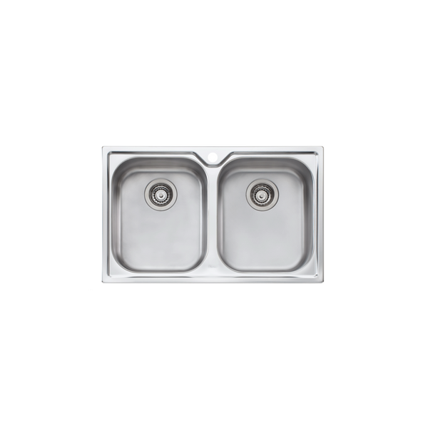 Diaz Double Bowl Topmount Sink Stainless Steel