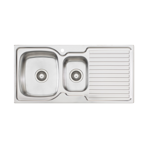 Endeavour 1 And 1/2 Bowl Sink With Drainer Left Stainless Steel