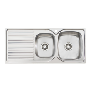 Endeavour 1 And 3/4 Bowl Sink With Drainer Right Stainless Steel - Stainless Steel