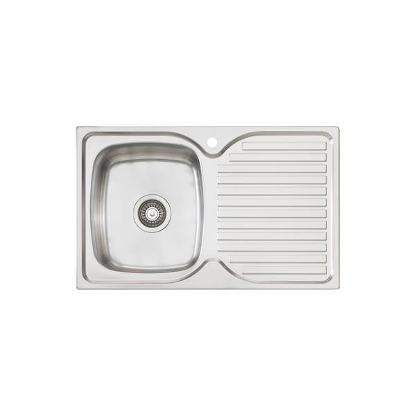 Endeavour Single Bowl Sink With Drainer Left Stainless Steel
