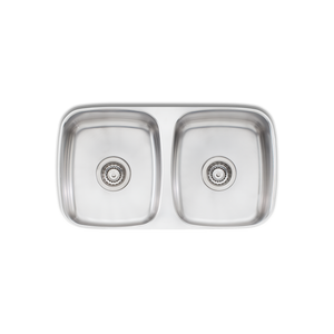 Endeavour Double Bowl Undermount Sink Stainless Steel - Stainless Steel