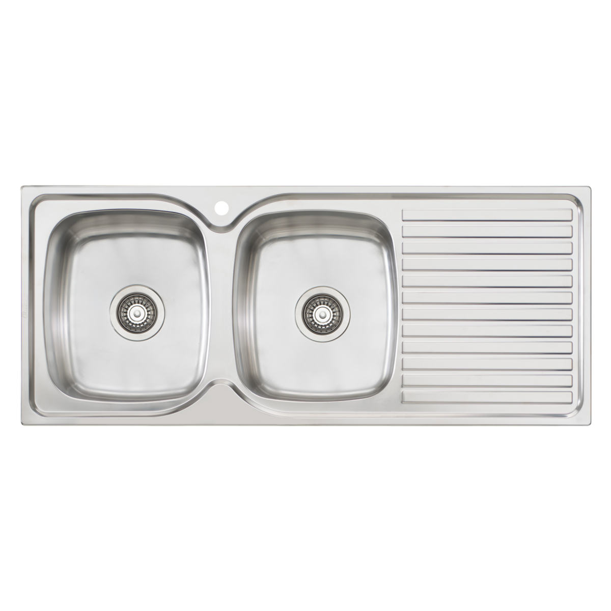 Endeavour Double Bowl Sink With Drainer Left Stainless Steel