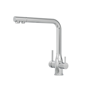 Tripla Elite Square Three-Way Mixer Chrome - Chrome
