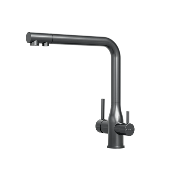 Tripla Elite Square Three-Way Mixer Brushed Gunmetal