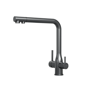 Tripla Elite Square Three-Way Mixer Brushed Gunmetal - Brushed Gunmetal