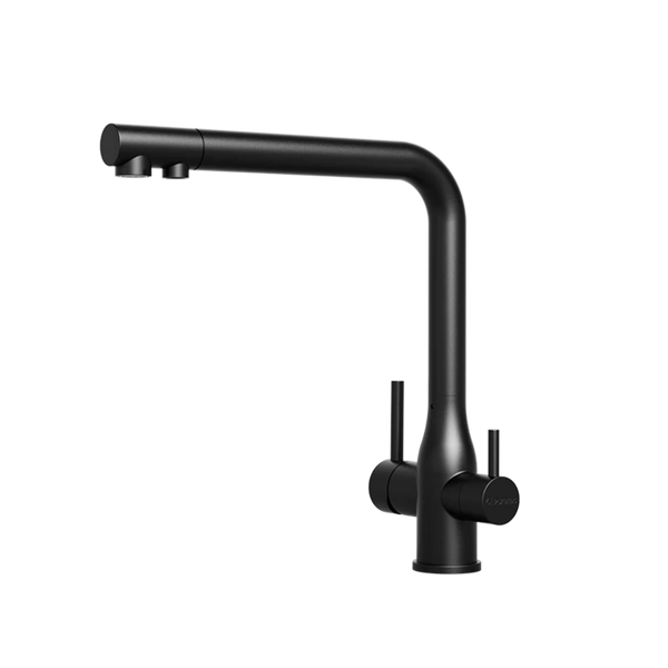 Tripla Elite Square Three-Way Mixer Matte Black