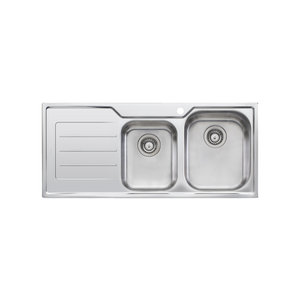 Flinders 1 And 3/4 Bowl Sink With Drainer Right Stainless Steel - Stainless Steel