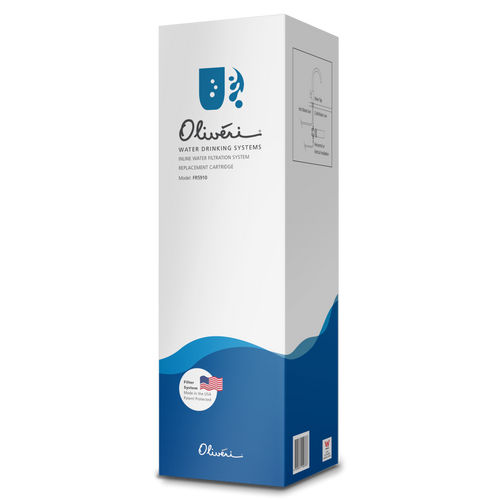 Inline Water Filtration System Replacement Cartridge For Standard Water Use White