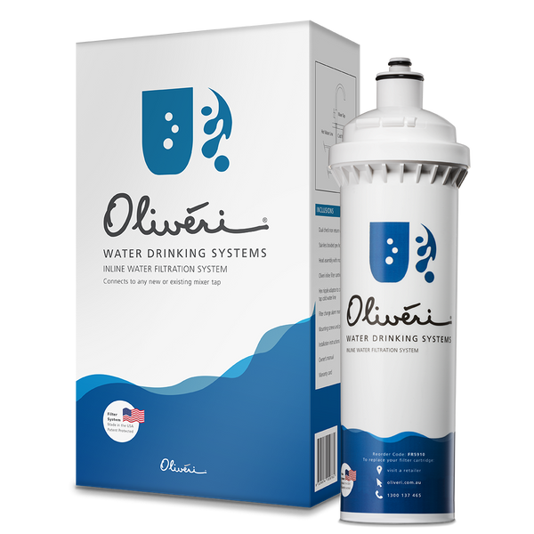 Inline Water Filtration System For Standard Water Use White