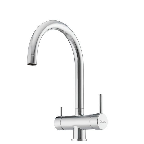 Essentials Round Goose Neck 3 Way Filter Tap Chrome