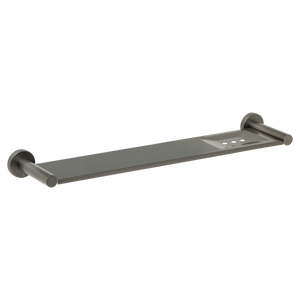 Venezia Metal Shelf 450mm Brushed Gunmetal - Brushed Gunmetal