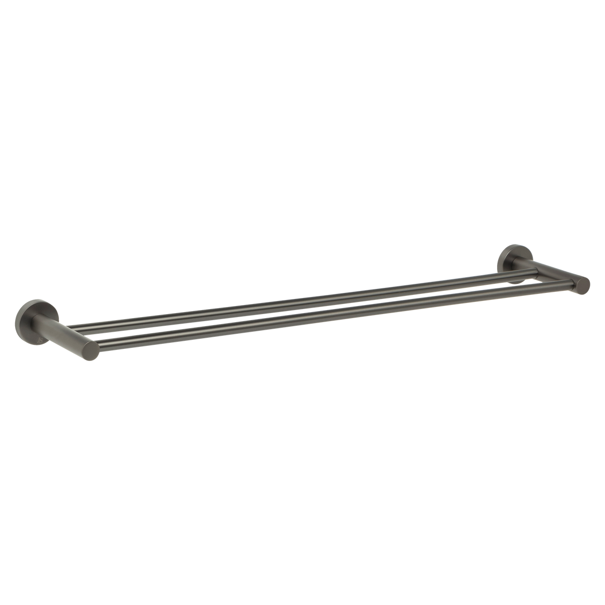 Venezia Double Towel Rail 600mm Brushed Gunmetal