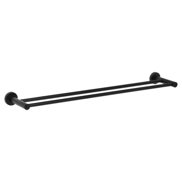 Venezia Double Towel Rail 600mm Matte Black