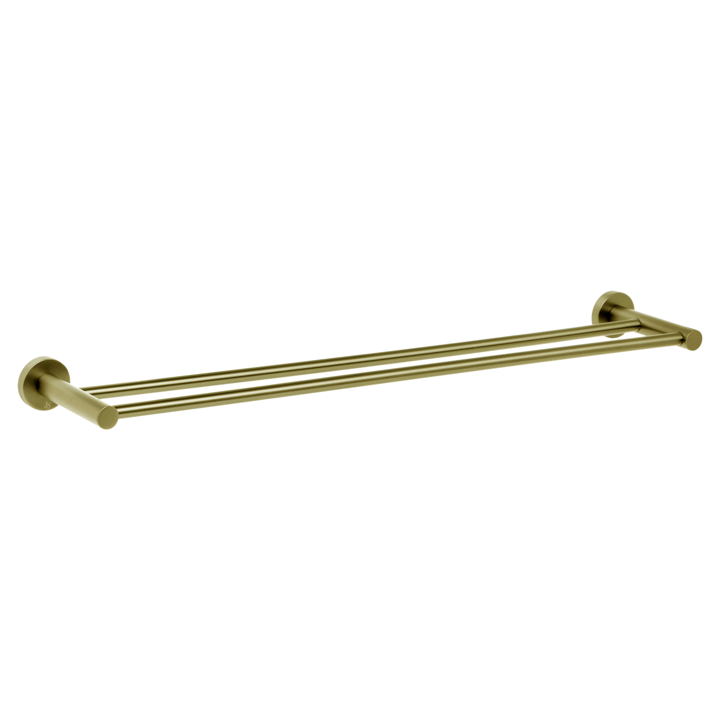 Venezia Double Towel Rail 600mm Brushed Brass Gold