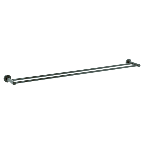 Venezia Double Towel Rail 900mm Brushed Gunmetal