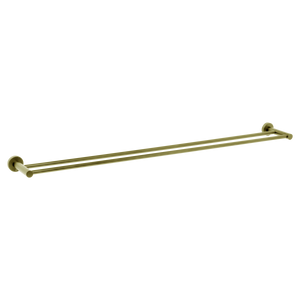Venezia Double Towel Rail 900mm Brushed Brass Gold - Brushed Brass Gold