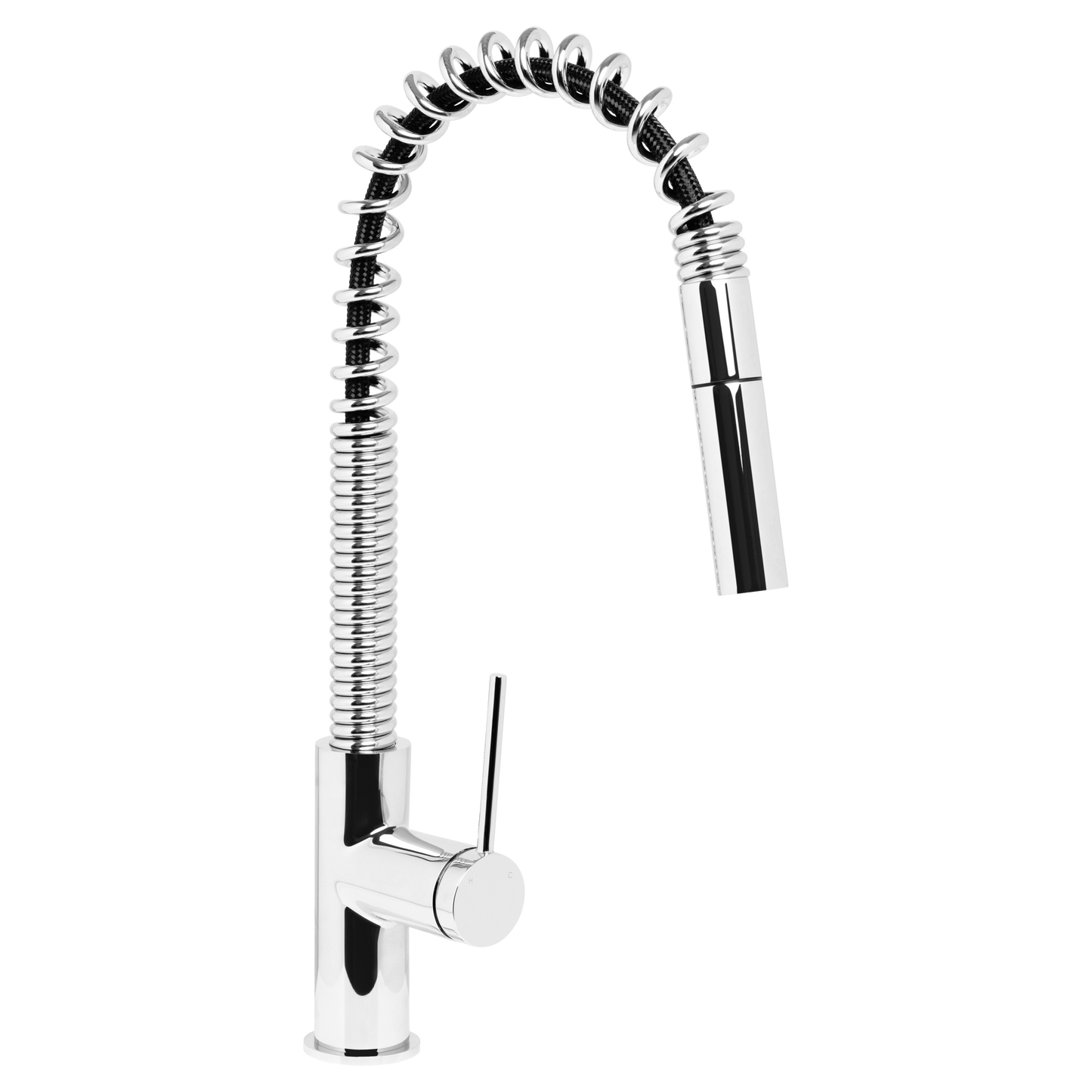 Venezia Gooseneck Pull Out Spring Sink Mixer Chrome