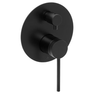 Venezia Shower Mixer With Diverter Matte Black - Matte Black