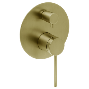 Venezia Shower Mixer With Diverter Brushed Brass Gold - Brushed Brass Gold