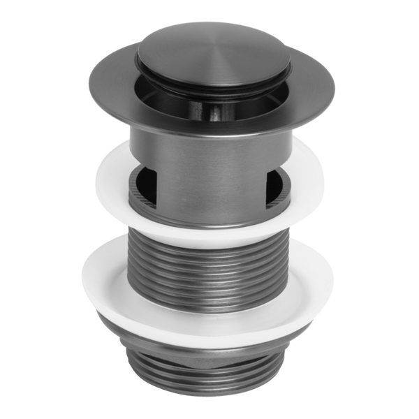Venezia Pop-up Waste 32mm With Overflow Brushed Gunmetal