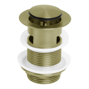 Venezia Pop-up Waste 32mm With Overflow Brushed Brass Gold - Brushed Brass Gold