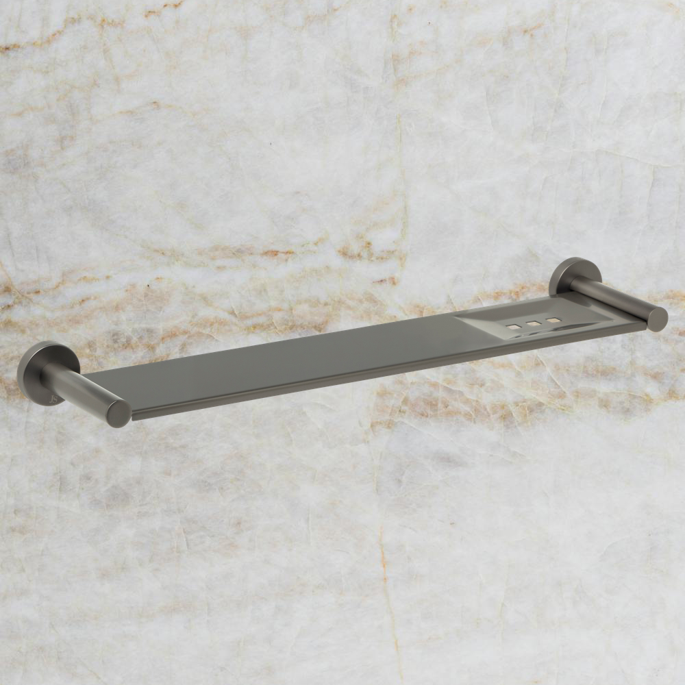 Venezia Metal Shelf 450mm Brushed Gunmetal