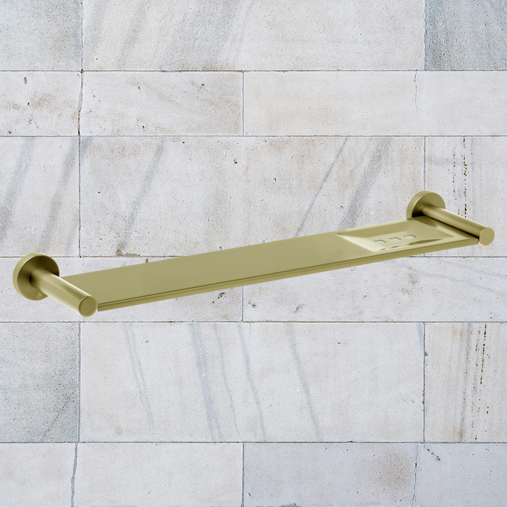 Venezia Metal Shelf 450mm Brushed Brass Gold