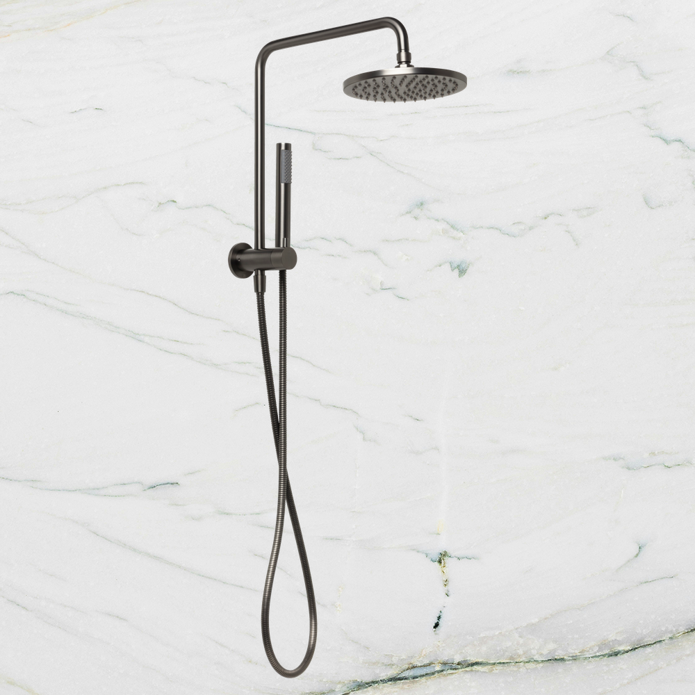 Venezia Short Twin Shower Brushed Gunmetal
