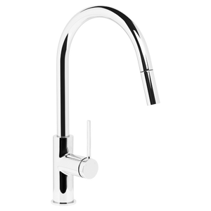 Venezia Gooseneck Pull Out Sink Mixer Chrome - Chrome