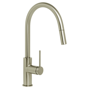 Venezia Gooseneck Pull Out Sink Mixer Brushed Nickel - Brushed Nickel