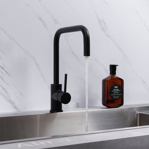 Charlotte Matte Black Square Mixer - Matte Black
