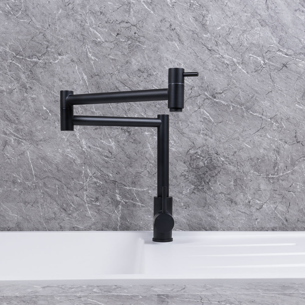 Barbara Bench Pot Filler Matte Black