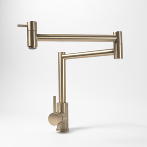 Barbara Bench Pot Filler Brushed Brass Gold - Brushed Brass Gold